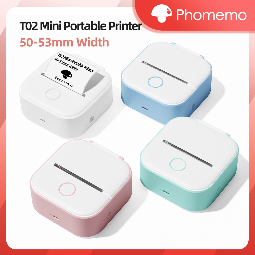 Mini Pocket Thermal Printer Paper Roll - Phomemo T02 Wireless Pocket Thermal Printer