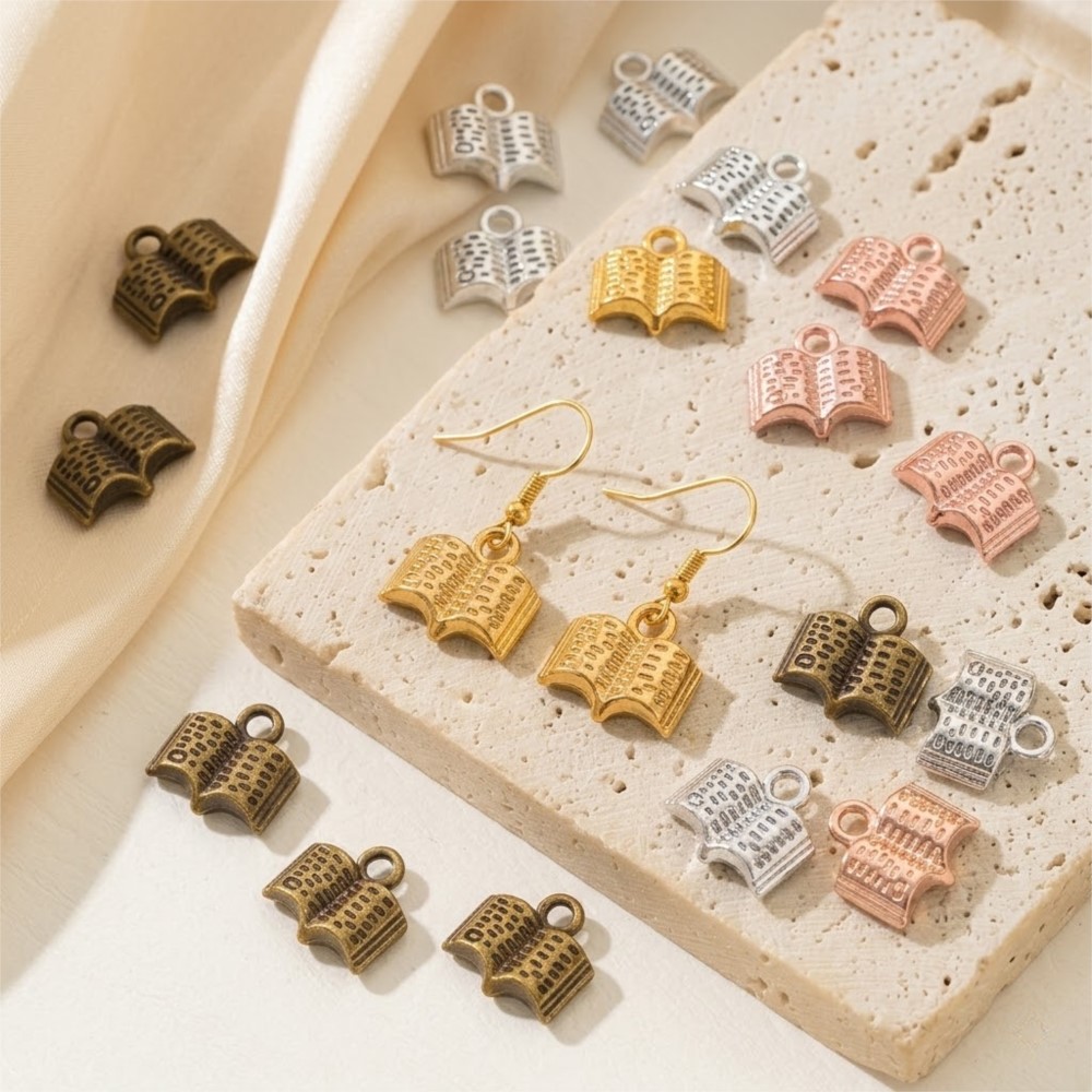 10/20/100pcs Charms Open Book  - Stationery Books review and price