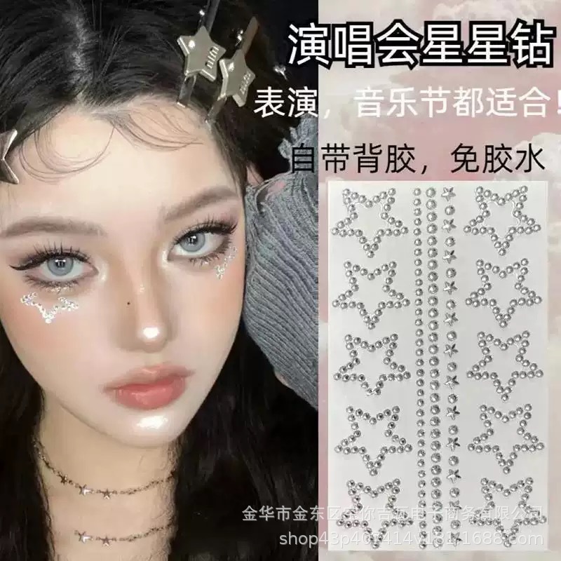 Waterproof Rhinestone Face Sti - Music review and price