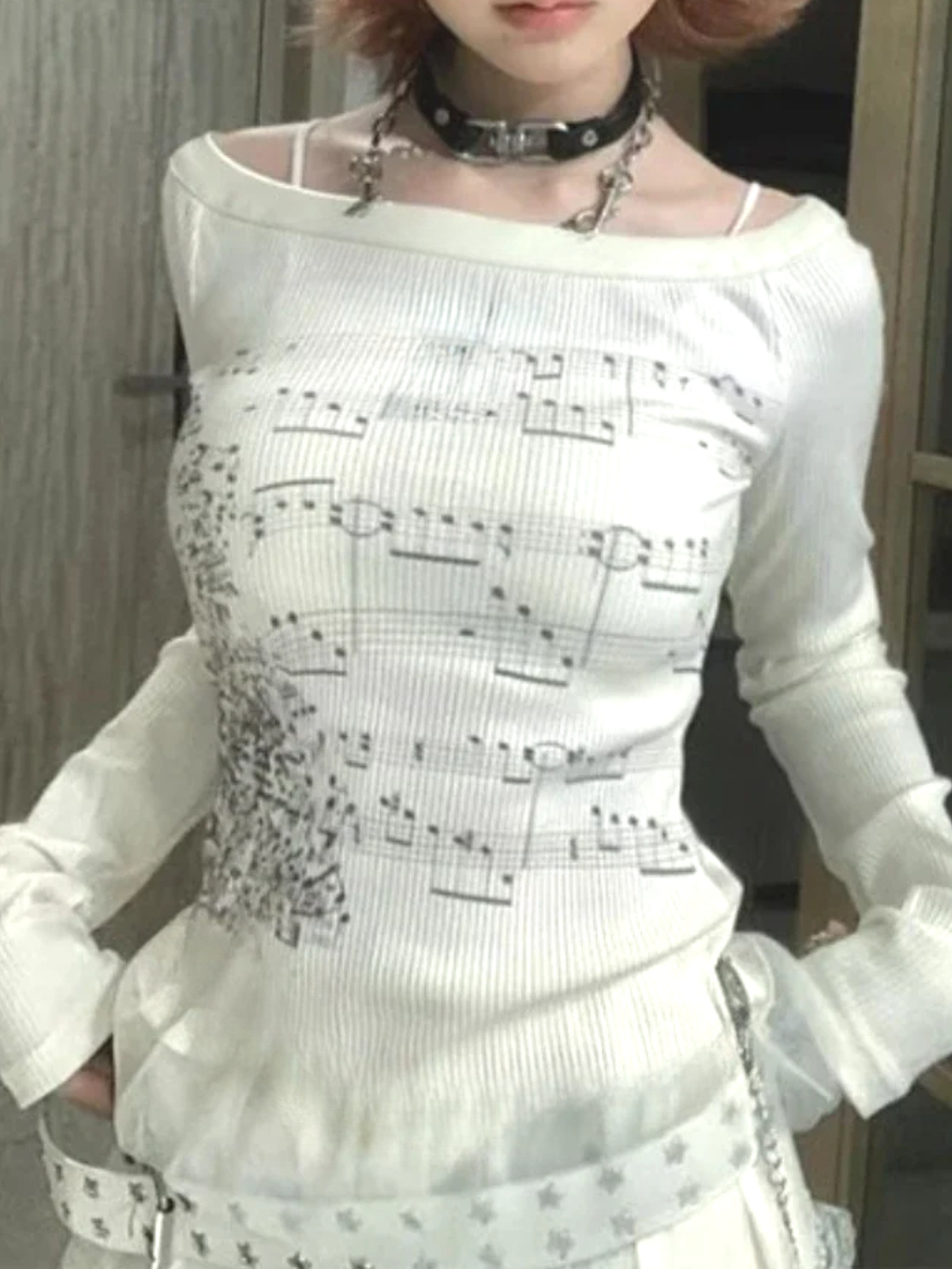 Music Note Print Long Sleeve T - Music review and price