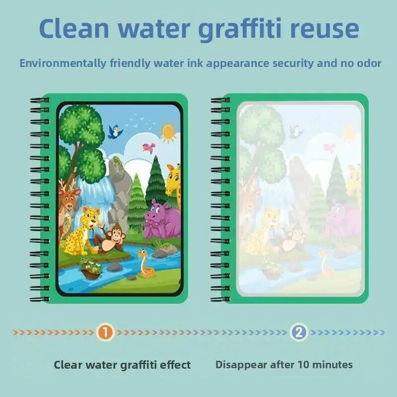 Magical Book Water Drawing Mon - Reusable Water Magic Coloring Book review and price
