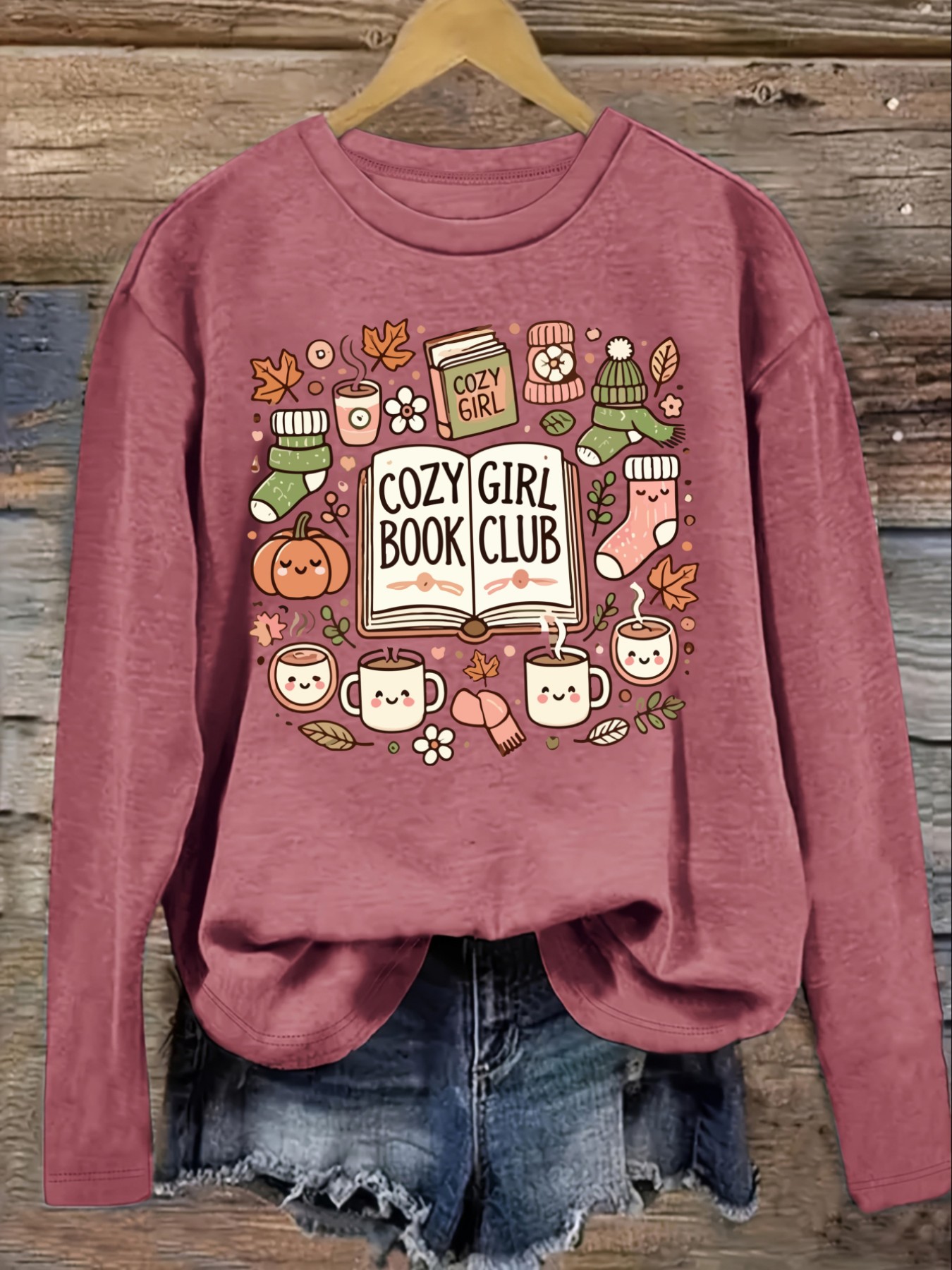 Women's Casual Long Sleeve Cre - Books review and price